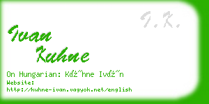 ivan kuhne business card